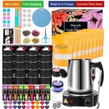 Complete Candle Making Kit With Wax Melter, C...