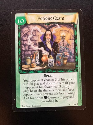 Potions Exam #63/115 Harry Potter TCG Base Set (See Photos!)