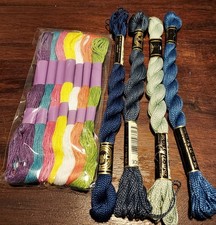 DMC Perle Cotton 5 Mercerized Cotton Embroidery Thread Lot, Mixed Colors