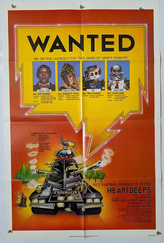 Andy Kaufman Bernadette Peters "Heartbeeps" Original 1sh Sci Fi Filmplakat - Bild 1 von 1