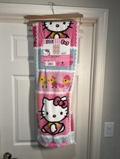 Hello Kitty Easter Spring Pink Plush Throw Blanket 50x70in NEW