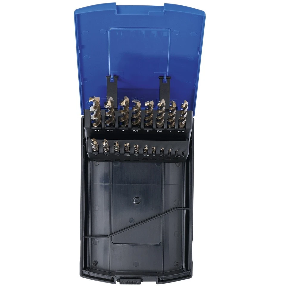 COFFRET DE 19 FORETS Ø 1 A 10 mm HSS-G COBALT (5%) M35, MECHES - Photo 4/4