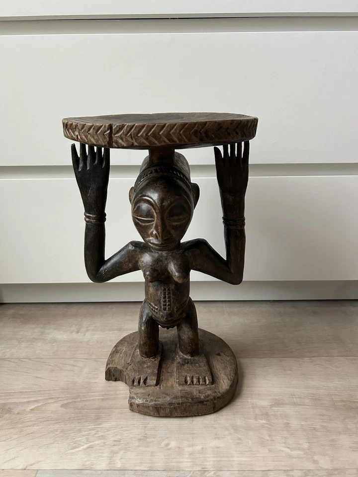 Siège cariatide Tabouret - Luba - RDC - Art africain - Photo 2/4