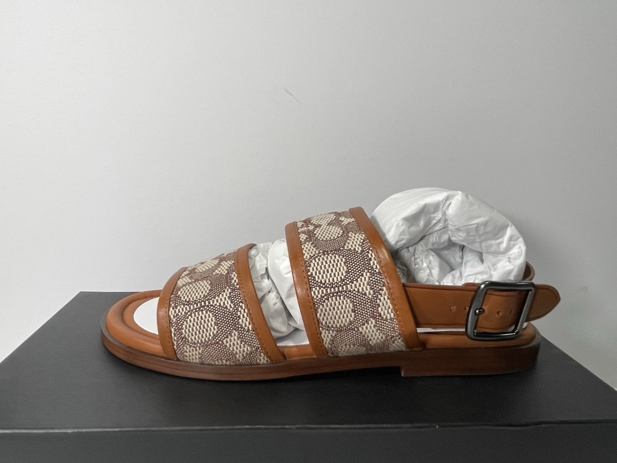 Coach Julian Signature Two Stripe Sandal Men