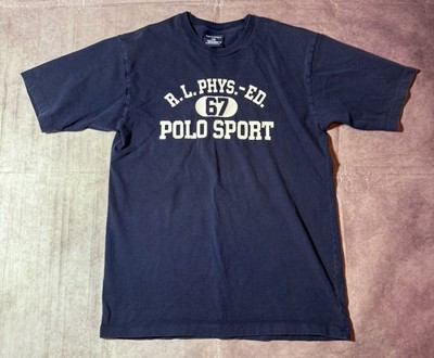 Vintage Polo Sport Ralph Lauren Men's Short Sleeve T-Shirt Phys Ed 67 Sz Medium