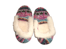 Girls Striped Moccasin Slipper Size 13/1 Youth New in Pkg