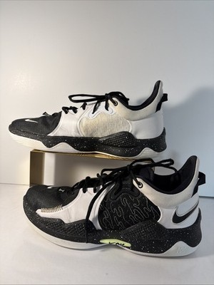 Mens Sz 12.5 Nike Paul George PG 5 Black White Basketball Running Athletic Shoe