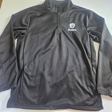 Pittsburgh Steelers 1/4 zip Black Size L 100 Polyester/fleece Dunbrooke