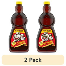  2 pack Mrs. Butterworth's Original Thick and Rich Pancake Syrup, 36 fl. oz.