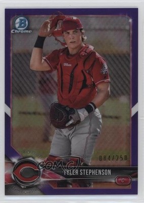 2018 Bowman Chrome Prospects Purple Refractor /250 Tyler Stephenson #BCP133 0pb