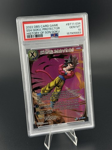 2022 Dragon Ball Super SS4 Son Goku Protector of the Earth BT11-034 PSA 10