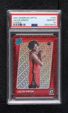 2021 Donruss Optic Rated Rookie Choice Prizm Jalen Green #159 PSA 10 GEM MT 14t3