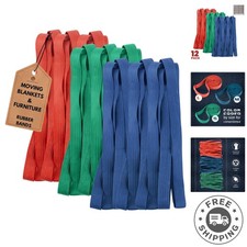 12 Pack Extra Large Moving Rubber Bands - 42", 30",  26" Sizes for Secure Tr...