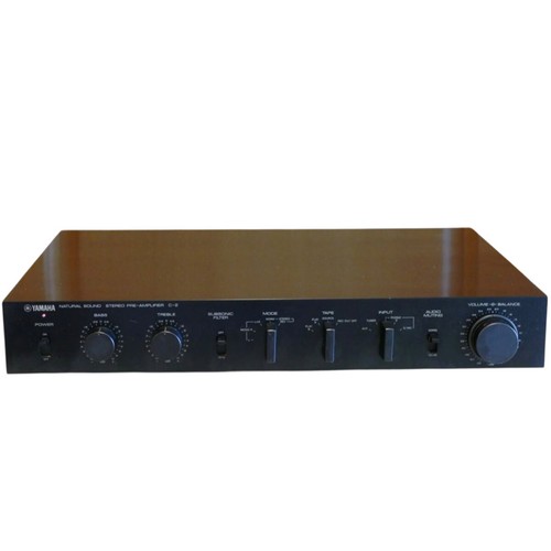 YAMAHA C-2 Black Stereo Pre-amplifier w/ Manual Audio Cable Remote Restored MG01 - Picture 4 of 8