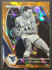 2021 PANINI PRIZM DRAFT PICKS 100 🏀🏀 JERRY WEST ORANGE ICE PRIZM
