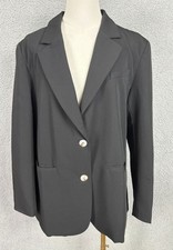 Cicy Bell Women's Blazer -2-Button Single Breasted Jacket Black Size Large NWTs.