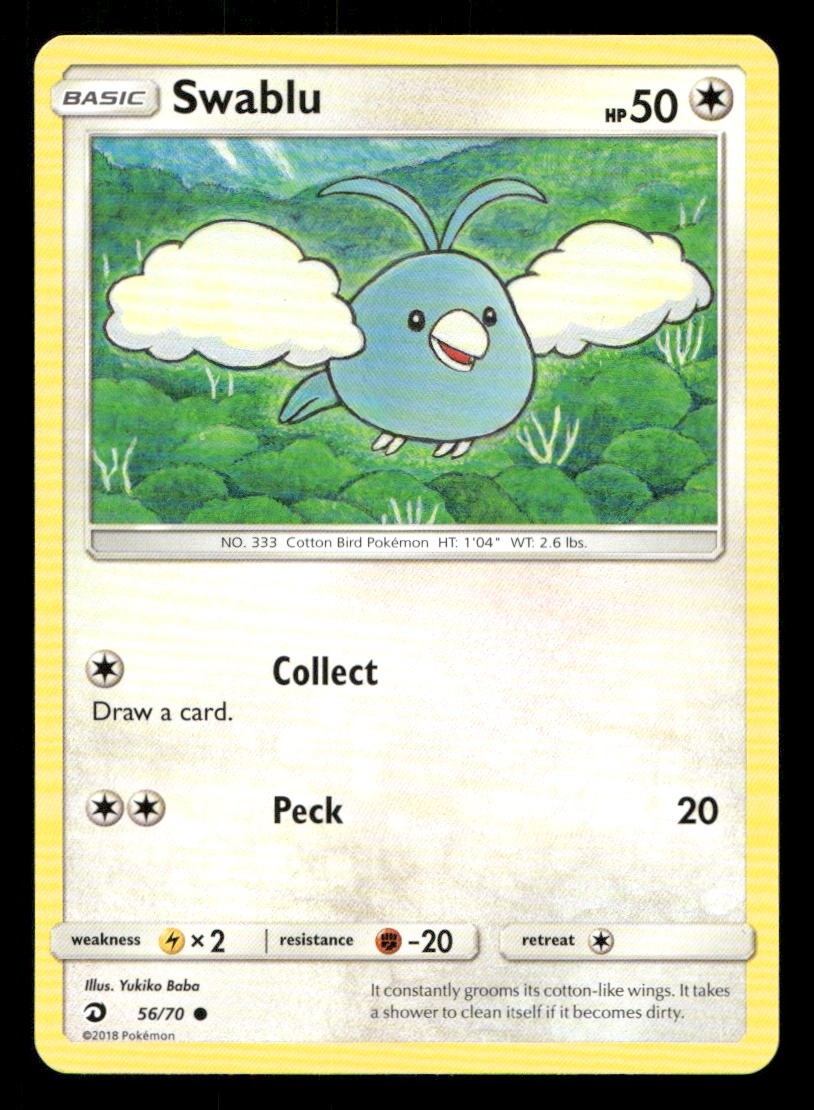 Swablu 56/70 Dragon Majesty NM/M Pokemon