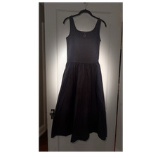 Quince Black Maxi Dress Sleeveless Scoop Neck Strappy Pullover XS