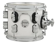 PDP Concept Maple 7x8 Suspended Tom Pearlescent White Lacquer with Chrome