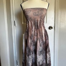 Anthropologie Women's Pink and Grey Dress