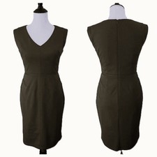 VINCE CAMUTO Black V-Neck Knit Sleeveless Dress w/Textured Stripes (8) NWT $128