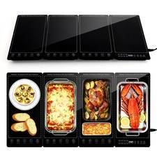 Electric Warming Tray,33"x 15" Food Warmer for Parties Buffet with 10 Temp-Se...