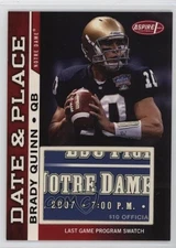 2007 SAGE Aspire Date & Place Program Brady Quinn #DP-16 Rookie RC