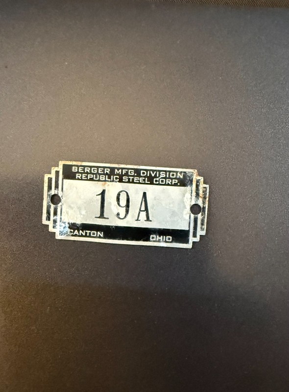 Old metal Locker Number Tag