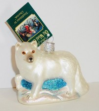 2005 - ARCTIC FOX - OLD WORLD CHRISTMAS - BLOWN GLASS ORNAMENT NEW W/TAG 12188