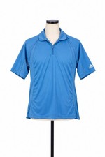 Adidas ClimaCool Men's XL Blue Quarter-Zip Golf Polo Shirt Mesh Vents