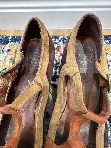 Jeffrey Campbell Hecho a Mano Ibiza Gamuza T Bar Mary Jane Tacones de Cuña EE. UU. 8.5 Y2K - Imagen 5 de 9
