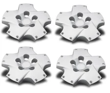 NEW Set SILVER Center Hub Caps that fit 2002-2010 LEXUS SC430 18" Alloy Wheel