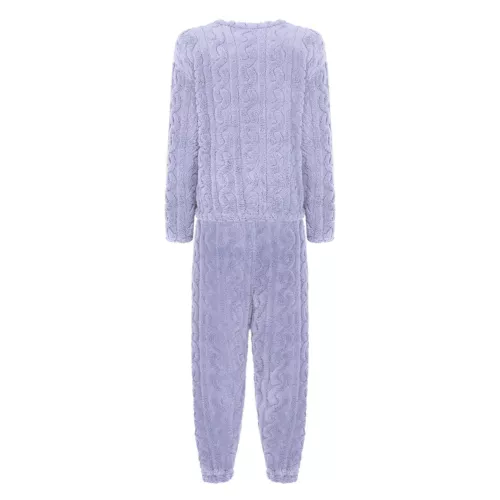 Womens Pajamas Set New Year Sleepwear Solid Color Homewear Elastic Waistband - Picture 15 of 79
