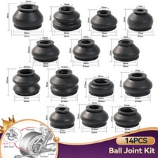 Universal 14X Car Rubber Ball Joint Dust Boot Gaiters Cover Track Rod End Kit
