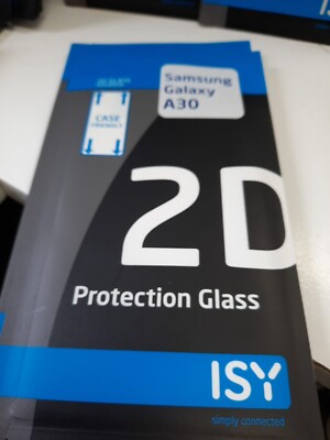 ISY Samsung Galaxy A30 Case Friendly 2D Displayschutzglas 