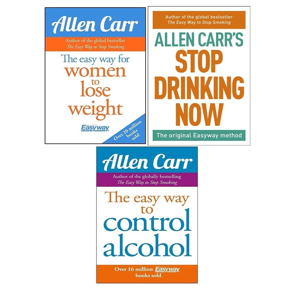 Easyway 3 Books Collection Set by Allen Carr Easy Way for Women to Lose Weight