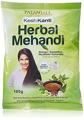 100gm Patanjali Herbal Mehandi Natural Henna Powder Hair Colour