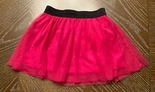 Epic Threads Girl's Tulle Tutu Skirt Wide Waistband Fuchsia Pink Sparkle Size 6