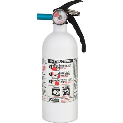 Kidde Fire Extinguisher 5B:C 3-1/4''Wx3-1/4''Lx11-7/10''H White 21006287MTL