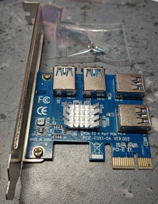 PCI Express Riser Card 1 to 4 PCIe 16X Riser Card USB 3.0 PCI-E for Mining