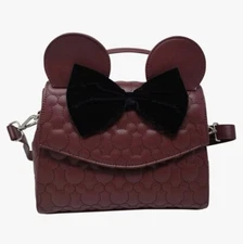 Loungefly Disney Minnie Mouse Crossbody Satchel Quilted Bag Brand New