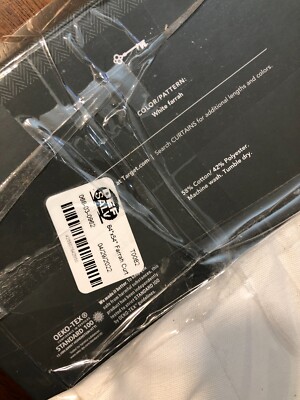 2pk Light Filtering Farrah Curtain Panels White - Threshold