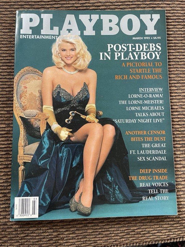 Playboy Magazine March 1992 Anna Nicole Smith Saturday Night Live Interviews