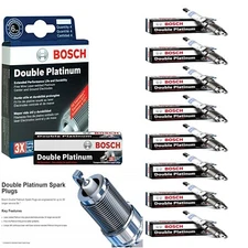 8 Spark Plugs Bosch Double Platinum For 1998-2002 LINCOLN CONTINENTAL V8-4.6L