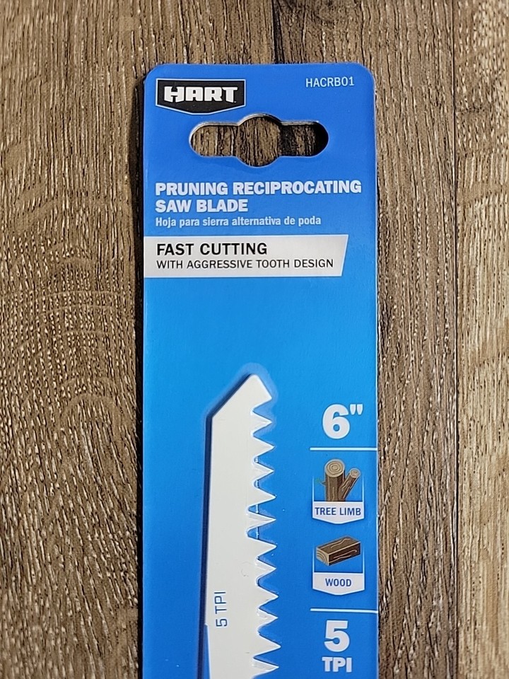 Hart Box Blade HART 6-inch PRUNING RECIPROCATING SAW BLADE 5 TPI (Teeth-Per-Inch) | eBay