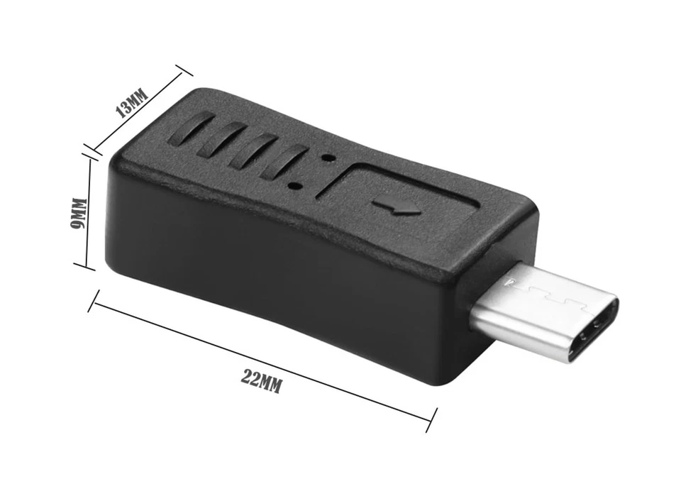 USB C to USB Mini B Data Sync and Charge Extension Adapter | Male to Female  - Image 3 of 3