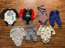 Lot of 7 pcs Baby Toddler Size 3-6M: 5 pcs One Piece and 2 pcs Pants