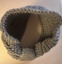 Women's Crochet Ear Warmer Soft Knit Turban Headband Stretch Winter Dark Grey