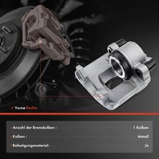 Frankberg Pinza Freno Anteriore Sinistra ATE – Compatibile Con Fiat 500, 500C, Ypsilon (2010-2021) – Ricambio 77365812, 1 Pistone, Senza Staffa - 3