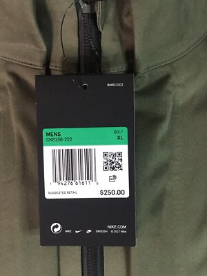 Nike Golf Hypershield Rapid Adapt Jacket Green Men's Size XL